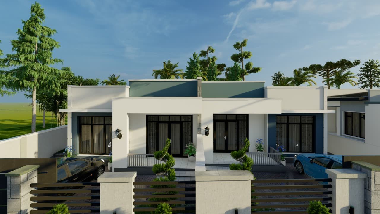 3D design concept rendering of the residence side elevation